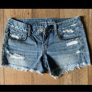 American Eagle Distressed Cut-off Jean Shorts